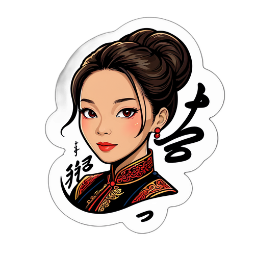 중국 가수 BoA 일러스트 스티커