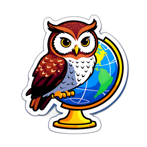 Mądra Sowa na Globusie