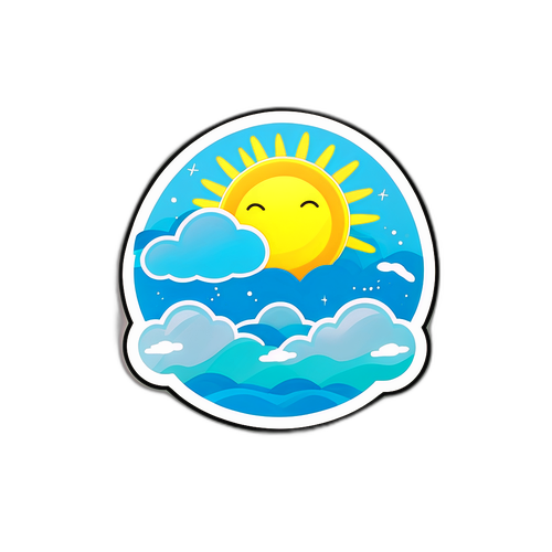 Minimallyistik na Sticker Tungkol sa Panahon