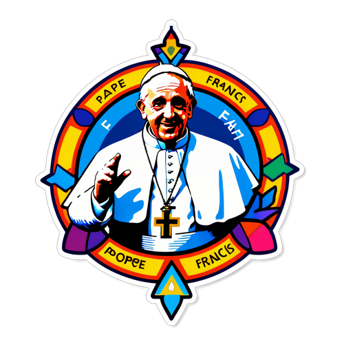 Artystyczny naklejka Papieża Franciszka