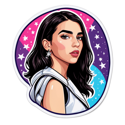 Autocollant de Dua Lipa en Superstar