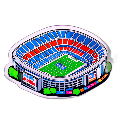 Festlig klistremerke av MetLife Stadium