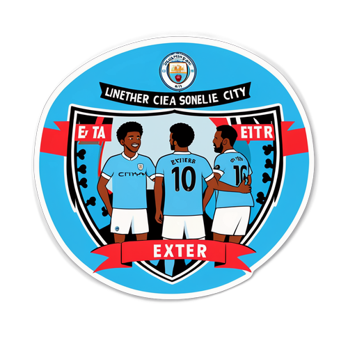 曼城與埃克塞特城比賽現場貼紙