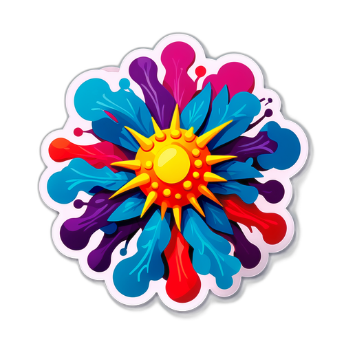 Värikäs aurinkosymboli