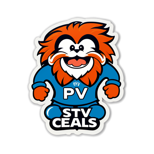 Vrolijke PSV Fan Sticker