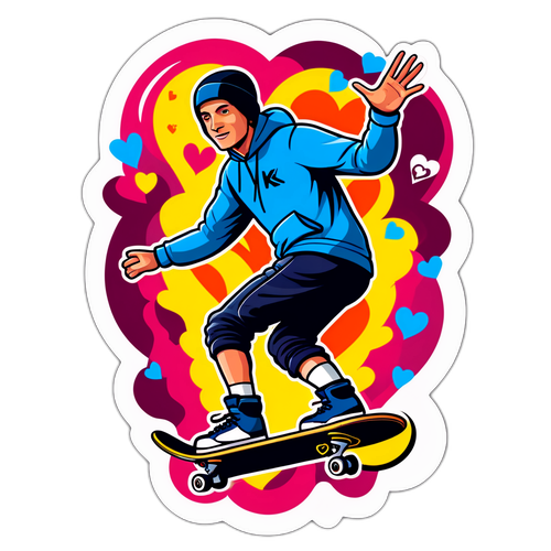 Ondřej Kepka na skateboardu