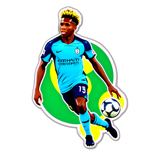 Crea un adesivo divertente ed energico di Chukwueze che dribbla gli avversari