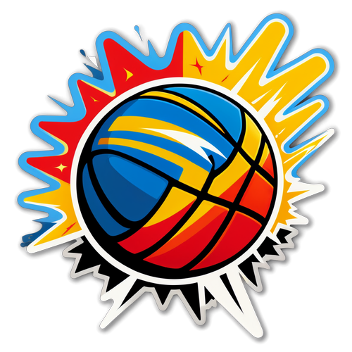 Balón de baloncesto con colores de los Rockets y Warriors