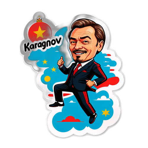 Карикатура Карагнова в розслабленій позі