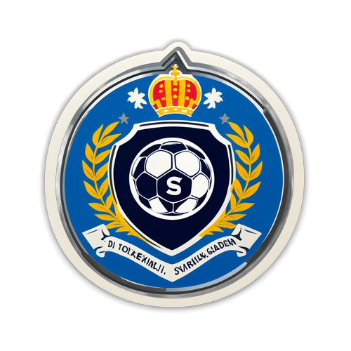 Stolkens Särskilt: Djurgårdens Emblem på En Fotboll - Den Ultimata Klistermärket För Fans!