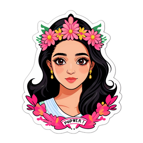 सुंदरता और शक्ति का प्रतीक - आर्टिस्टिक स्टिकर