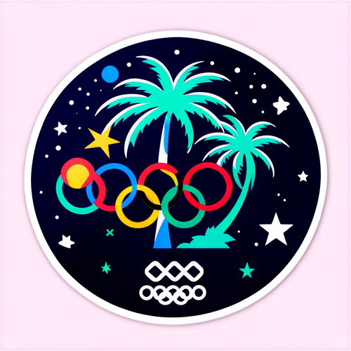 Futuristic Olympics 2028 Sticker: Magsimula na ang Kasiyahan sa Palm Trees at Bitwin ng Los Angeles!