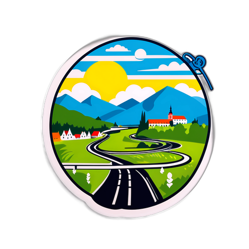 Návrh nálepky s trasou z Brna do Hradce Králové