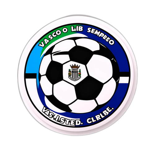 Adesivo Divertido com Bola de Futebol - Vasco Sempre!