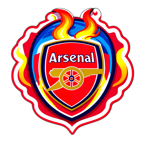 Ζωντανό αυτοκόλλητο με το έμβλημα της Arsenal