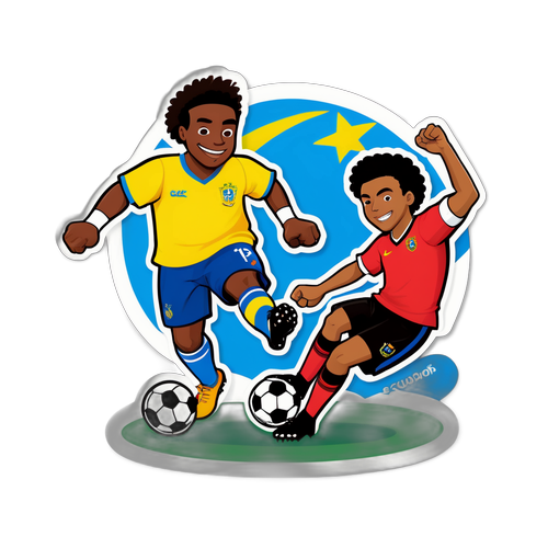 Adesivo Ecuador vs Brasile