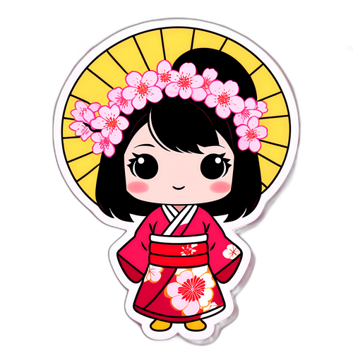 可愛佐佐木角色穿著傳統和服