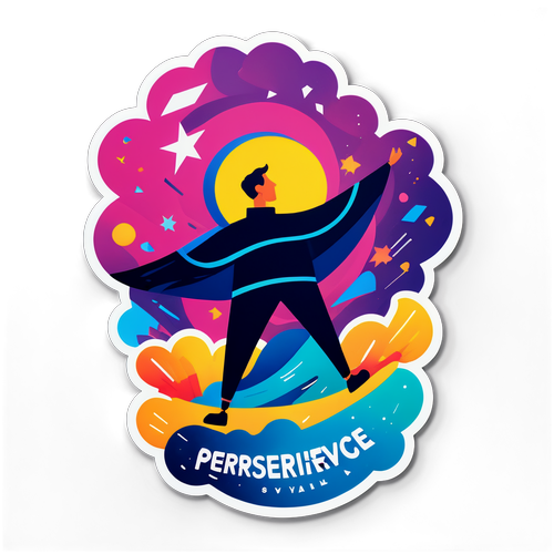 Stiker Motivasi Ketekunan dan Kesuksesan