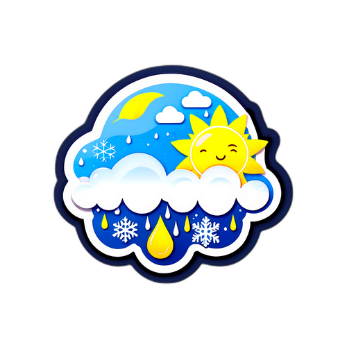 可愛氣候貼紙
