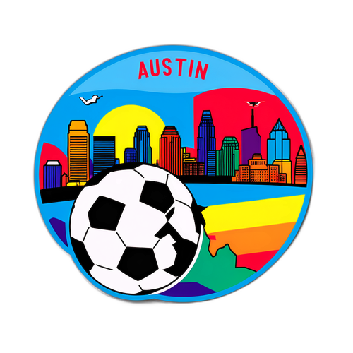Austin Skyline Soccer Sticker