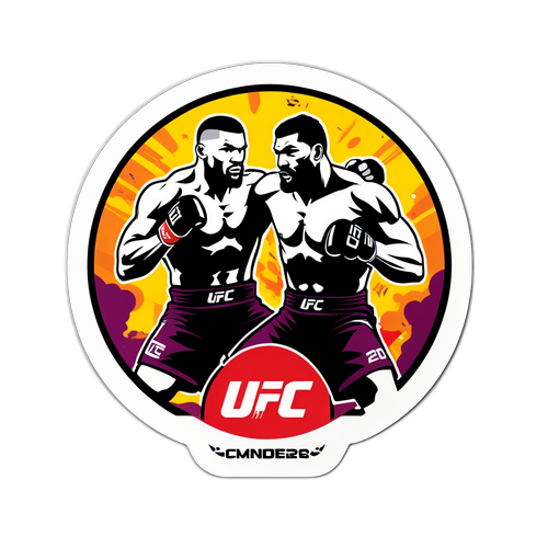 UFC 320 Logo med Fighter Silhouetter