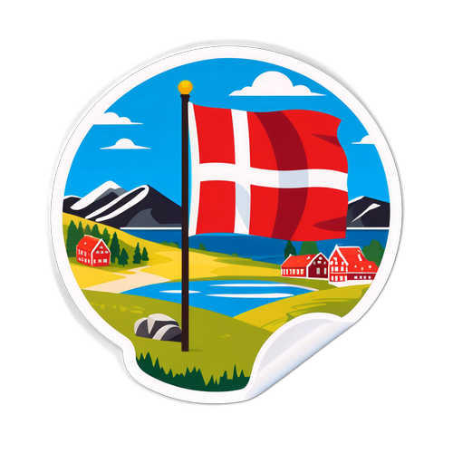 덴마크 국기 스티커