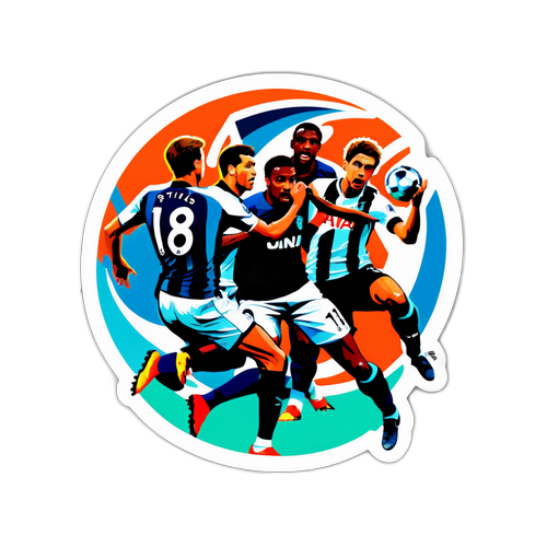 O confruntare dinamică între jucătorii Newcastle United și Tottenham