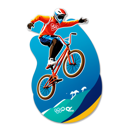 Anthony Jeanjean en plein saut : La Montée d'Adrénaline du BMX aux JO 2024!