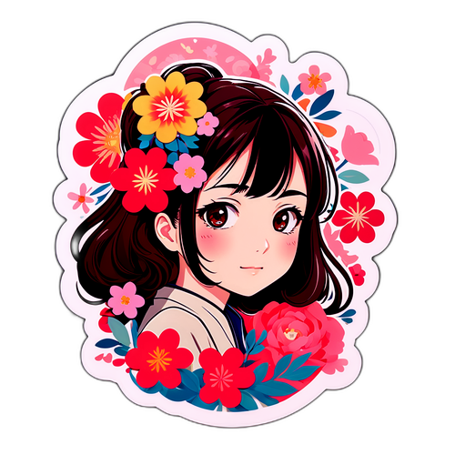 ロマンチックなイラストデザイン:花とアサミ・コンノ