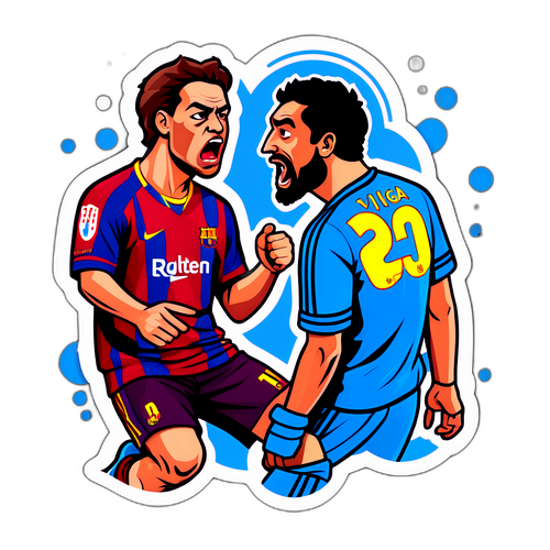 Comic-Sticker: Celta Vigo vs. Barcelona