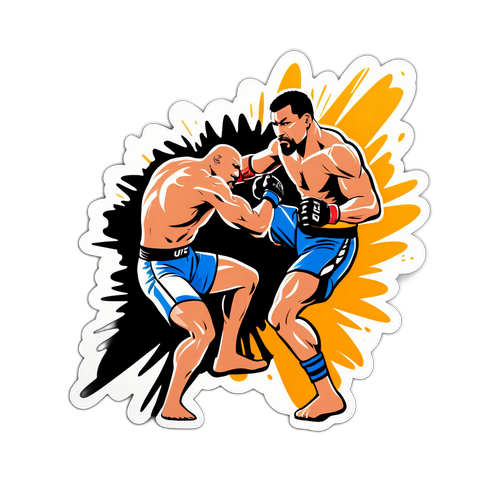 Escena de acción en una pelea de UFC