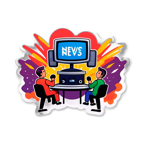 電視新聞播報場景