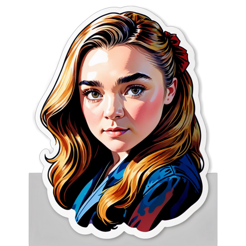 Portret Florence Pugh w Stylu Akwarelowym