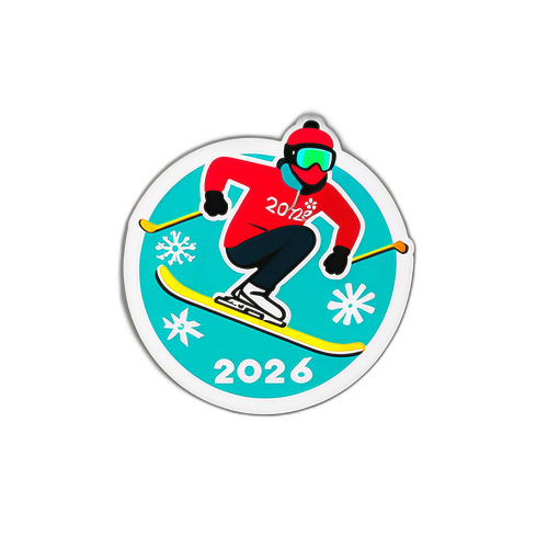 Naklejka na Igrzyska Olimpijskie Zimowe 2026 w Mediolanie-Cortinie