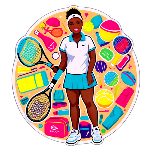 Taylor Townsend med tennisprodukter