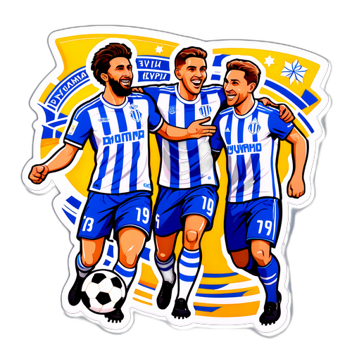 Pamětní nálepka fotbalového zápasu DYNAMO Kyjev a Pafos