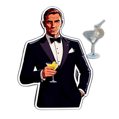 Un personnage dans le style de James Bond