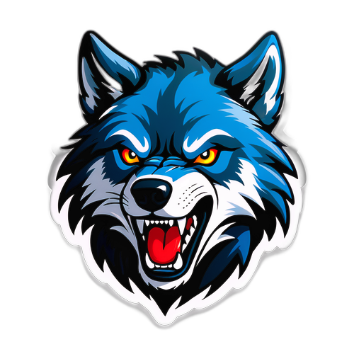 Grafis Serigala Energetik untuk Tim Sepak Bola Wolves