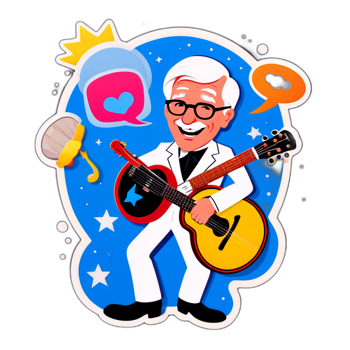 Whimsical Cartoon Steve Martin Sticker