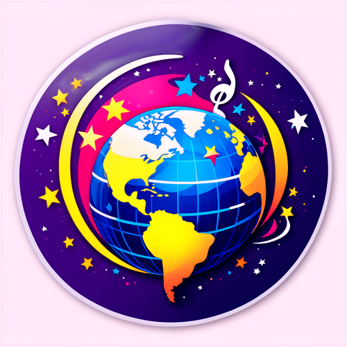 Adesivo Futuristico per Eurovision 2025