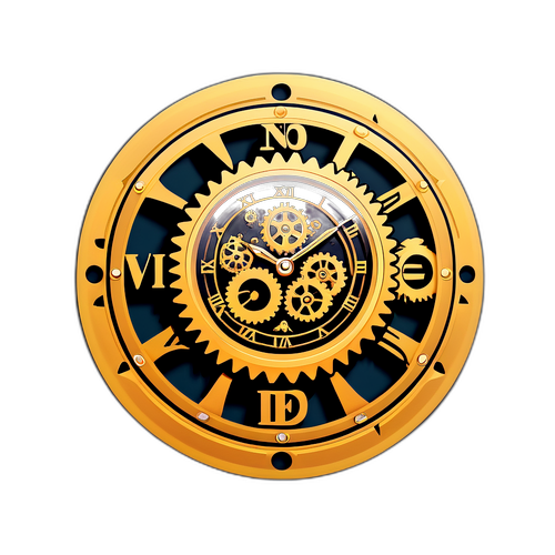 Vintage Klocka Klistermärke