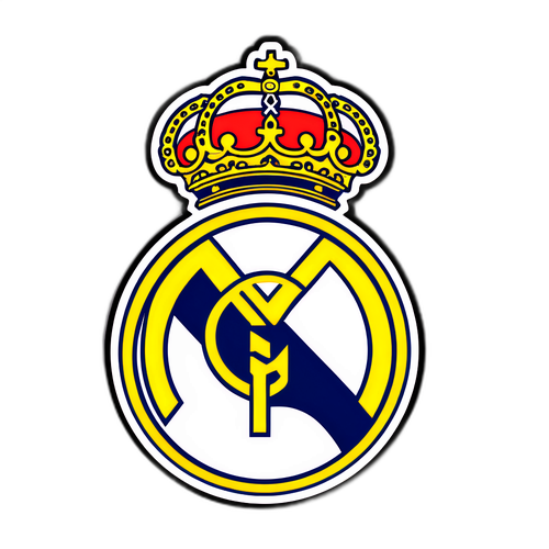 Σχέδιο του λογότυπου της Ρεάλ Μαδρίτης σε vintage στυλ