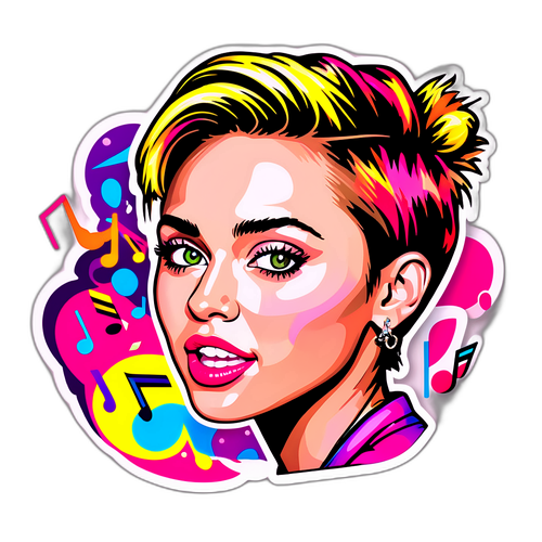Miley Cyrus stílusos portré