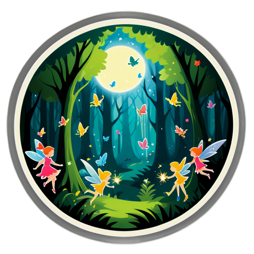 Magical Forest with Fairies Sticker