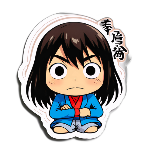 アニメスタイルのキャラクターシール