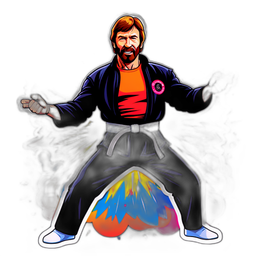 Motivational Chuck Norris Martial Arts Sticker