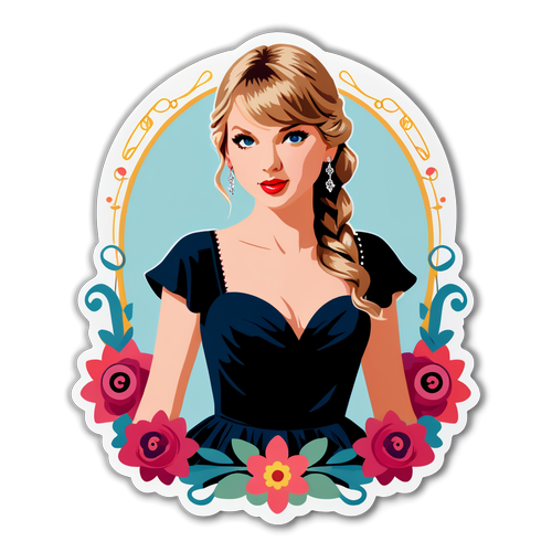 Sticker Eksklusif Taylor Swift: Bunga Kecil dan Melodi Elegan yang Menyihir!