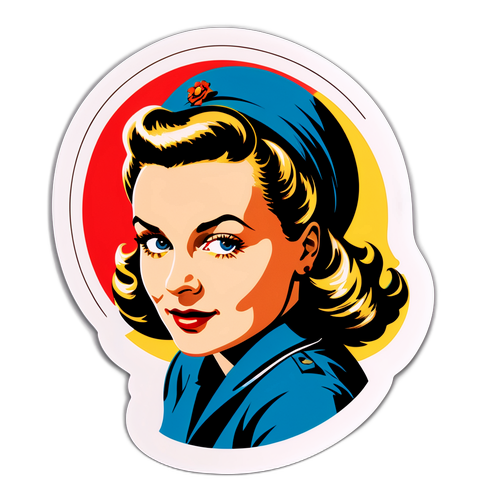 Sticker vintage cu Ilse Koch