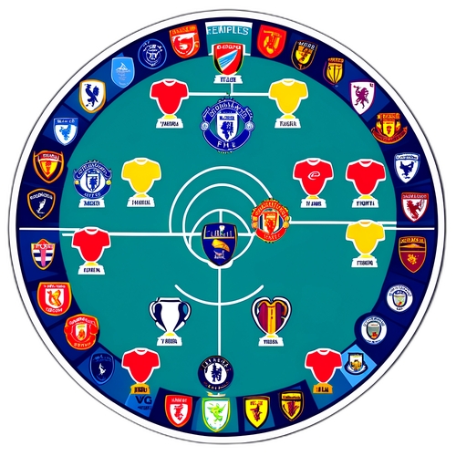 Sticker Jadual EPL dengan Format Braket Berwarna