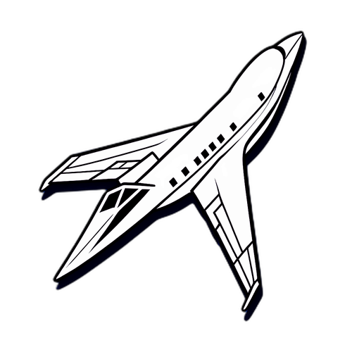 Стикер с элегантным дизайном самолета Falcon 50